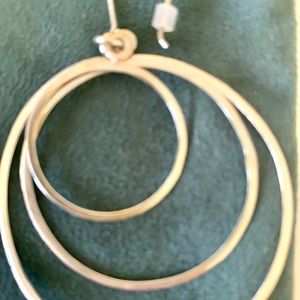 Sterling Silver Three Circle Drop Earrings